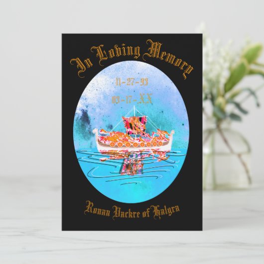 Viking Funeral Memorial #2 Kaart (Staand voorkant)