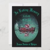 Viking Funeral Memorial Bedankkaart (Voorkant)