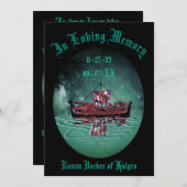 Viking Funeral Memorial Bedankkaart (Voorkant / Achterkant)