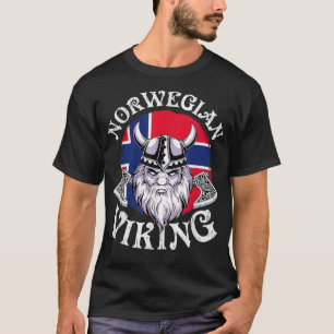 Viking Funny Norway vlag Vikings T-shirt