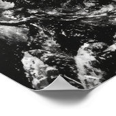 Viking Fury Zwart-wit Acryl Illustratie P Poster (Hoek)