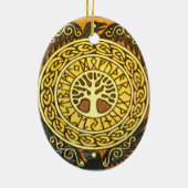 Viking gaat met boom en Eagles Ornament (Achterkant)