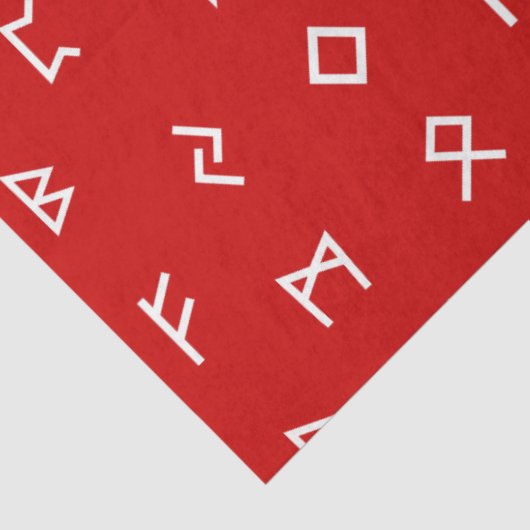 Viking gaat op Rode achtergrond Tissuepapier (Detail)