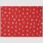 Viking gaat op Rode achtergrond Tissuepapier (Voorkant)