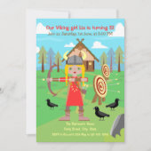 Viking Girl die boog en pijlpartij praktiseert Kaart (Voorkant)