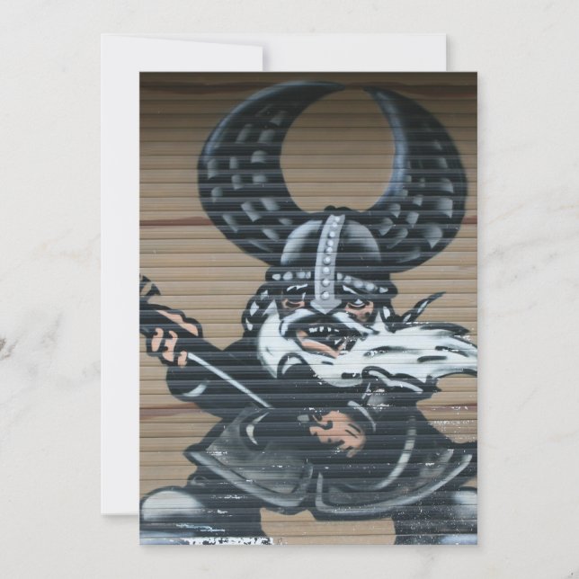 Viking gitarist Graffiti, Berlijn, Duitsland (Voorkant)