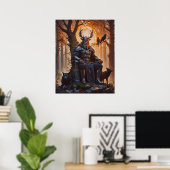 Viking God Odin Poster (Thuiskantoor)