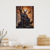 Viking God Odin Poster (Keuken)