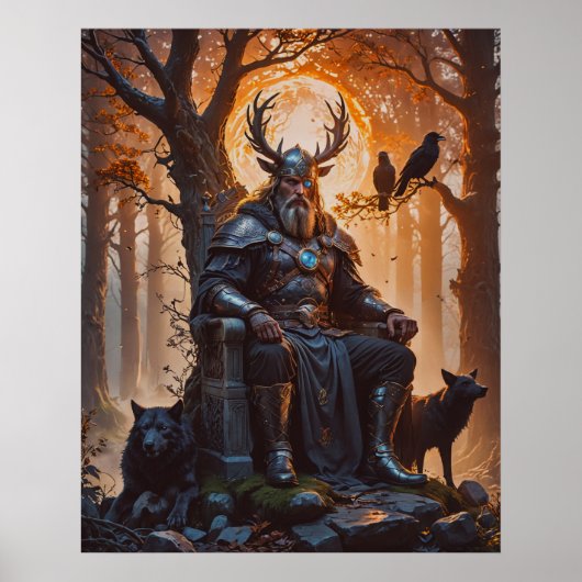 Viking God Odin Poster (Voorkant)
