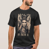 Viking Goddess Freya Shieldmaiden Celtic Mythology T-shirt (Voorkant)
