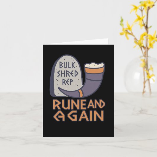 Viking Gym Rune en Gain Fitness Gezegde voor Spier Kaart (Gele Bloem)