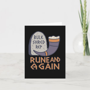 Viking Gym Rune en Gain Fitness Gezegde voor Spier Kaart