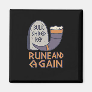 Viking Gym Rune en Gain Fitness Gezegde voor Spier Magneet