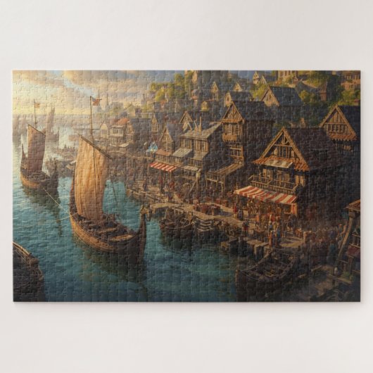 Viking Harbor Jigsaw Puzzle Legpuzzel (Horizontaal)