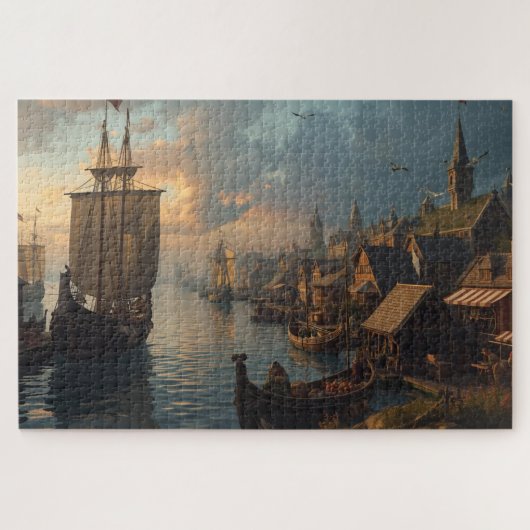 Viking Harbor Jigsaw Puzzle Legpuzzel (Horizontaal)