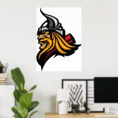 Viking Head Poster (Thuiskantoor)