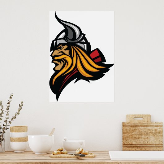 Viking Head Poster (Keuken)