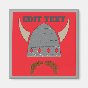 Viking Head, tekst toevoegen, Magneet