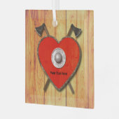 Viking Heart Shield Glas Ornament (Voorkant links)