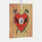 Viking Heart Shield - Raven Glas Ornament (Voorkant Rechts)
