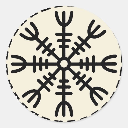 Viking Helm der Awe Ronde Sticker (Voorkant)