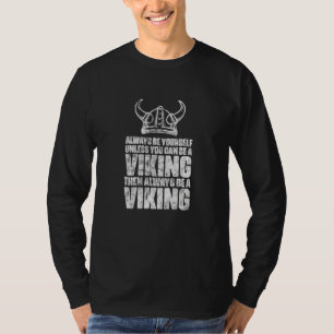 Viking Helm Hoorns Nordic Noors Scandinavisch Dist T-shirt