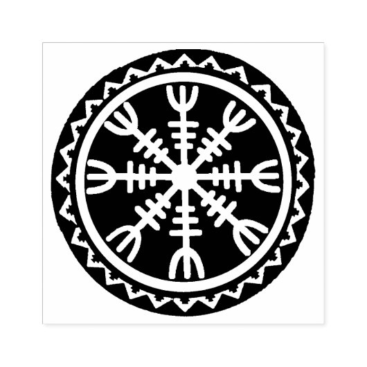 Viking Helm of Awe Design rubberen stempel (Afrduk)