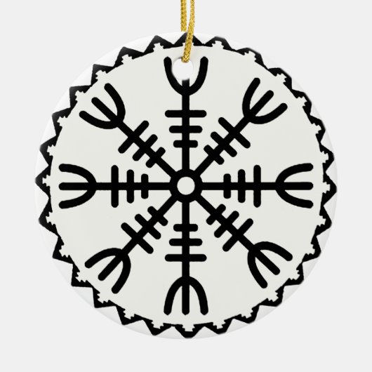 Viking Helm of Awe Keramisch Ornament (Voorkant)