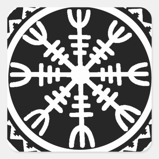 Viking Helm of Awe Vierkante Sticker (Voorkant)