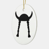 Viking Helmet en Braids Keramisch Ornament (Links)