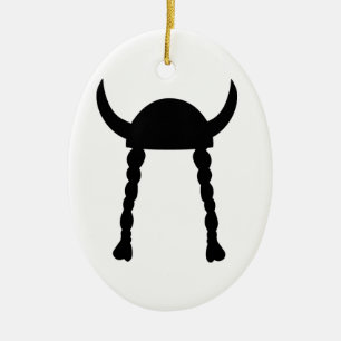 Viking Helmet en Braids Keramisch Ornament