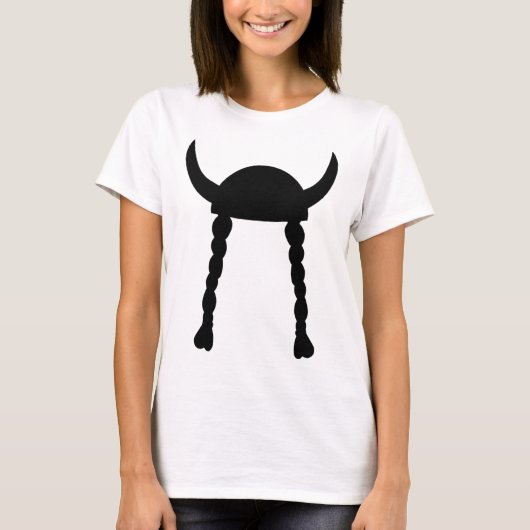Viking Helmet en Braids T-shirt (Voorkant)