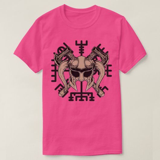 Viking helmet en futhark Classic TShirt (Design voorkant)