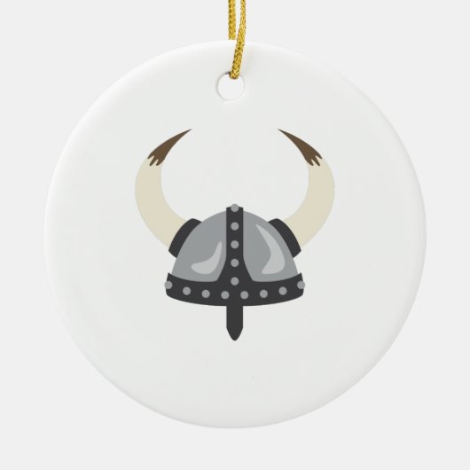 Viking Helmet Keramisch Ornament (Voorkant)