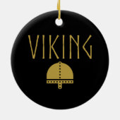Viking Helmet Ornaments Keramisch Ornament (Achterkant)
