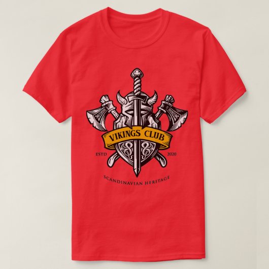 Viking Helmet Shield en Ax T-shirt (Design voorkant)