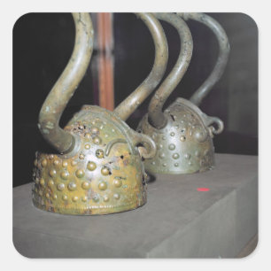 Viking helmet vierkante sticker