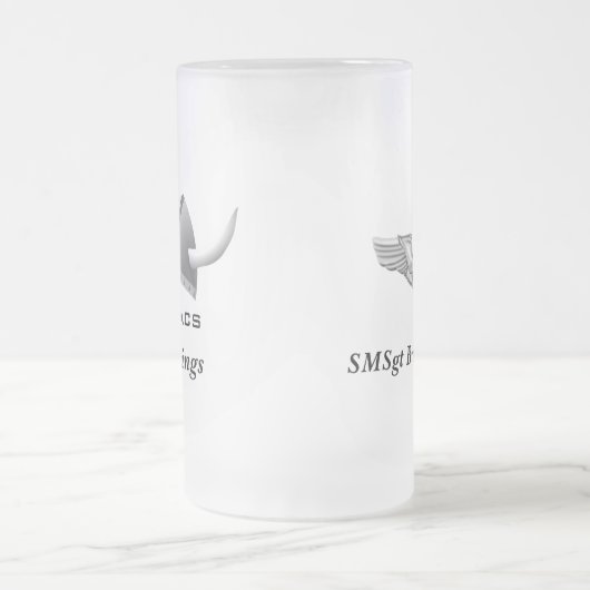 Viking Helmet & Wings-Personalized. Matglas Bierpul (Center)