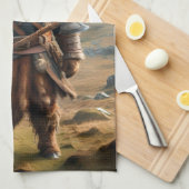 Viking Highland Koe, Theedoek (Quarter Fold)