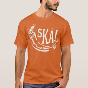 Viking horn skal t-shirt