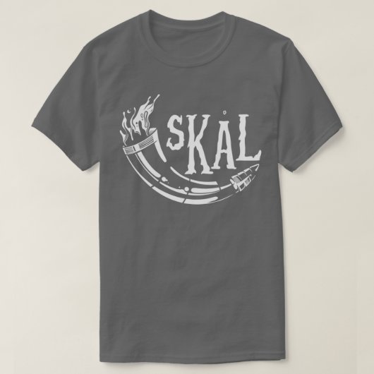 Viking horn skal t-shirt (Design voorkant)