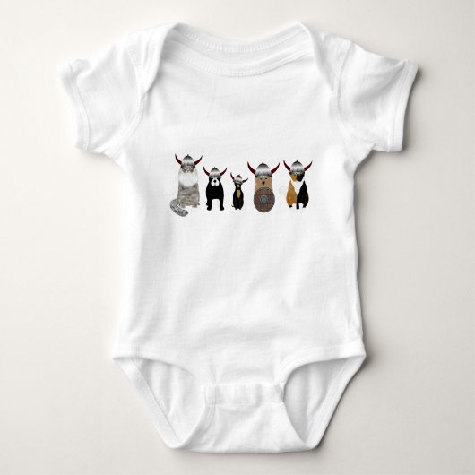 Viking Huisdieren Baby Bodysuit (Voorkant)