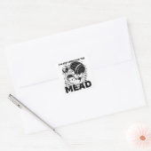 Viking ik ben hier voor de Mead Vierkante Sticker (Envelop)