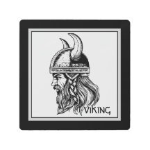 Viking in een helm