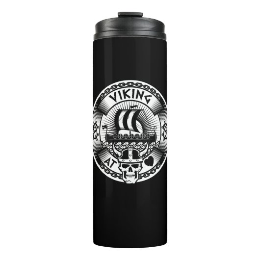 Viking in hart en nieren thermosbeker (Voorkant)