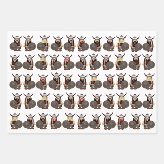 Viking Inpakpapier Plat Vel Set van 3 (Voorkant)