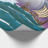 Viking invasievloot cadeaupapier (Hoek)