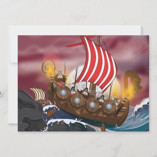 Viking invasievloot kaart (Voorkant)