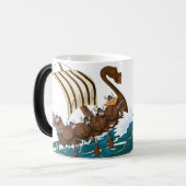 Viking invasievloot magische mok (Voorkant links)