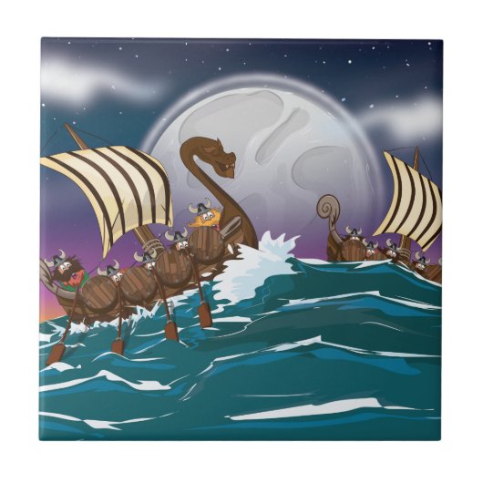 Viking invasievloot tegeltje (Voorkant)